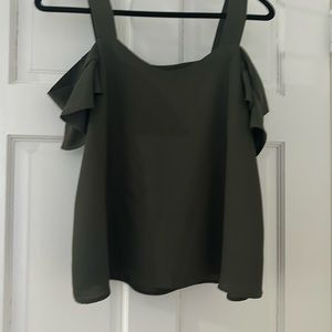 Olive Green off the shoulder blouse. Worn once great for a night out.